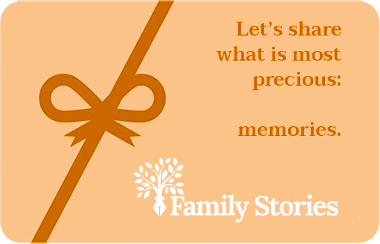Preview of the Family Stories gift certificate